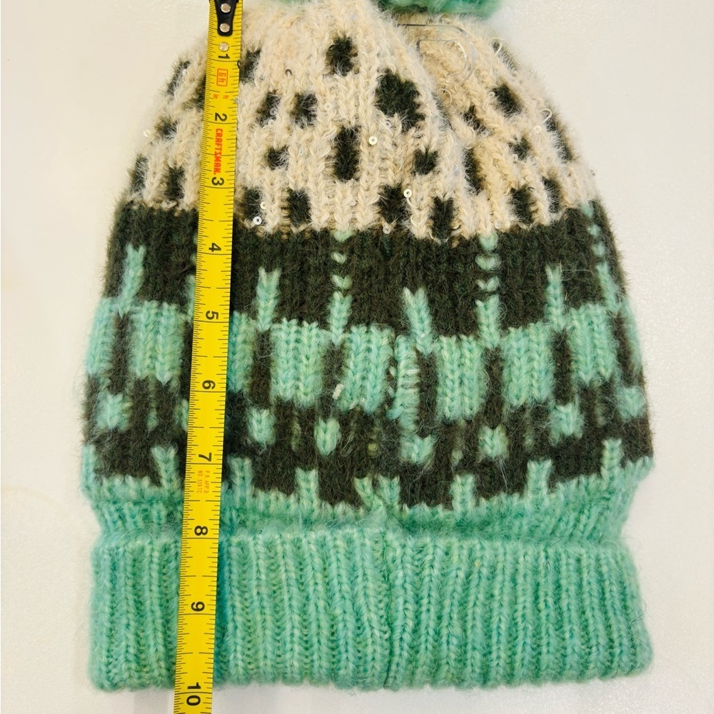 Brand New Universal Thread Mint and Black Pom-Pom Hat one size - Picture 4 of 7